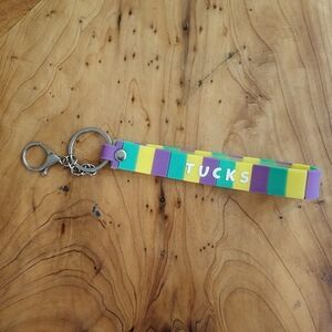 Tucks Rubber Keychain Mardi Gras